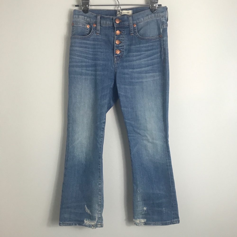 Madewell Cali Demi Boot Jeans-Distressed Hem-26P
